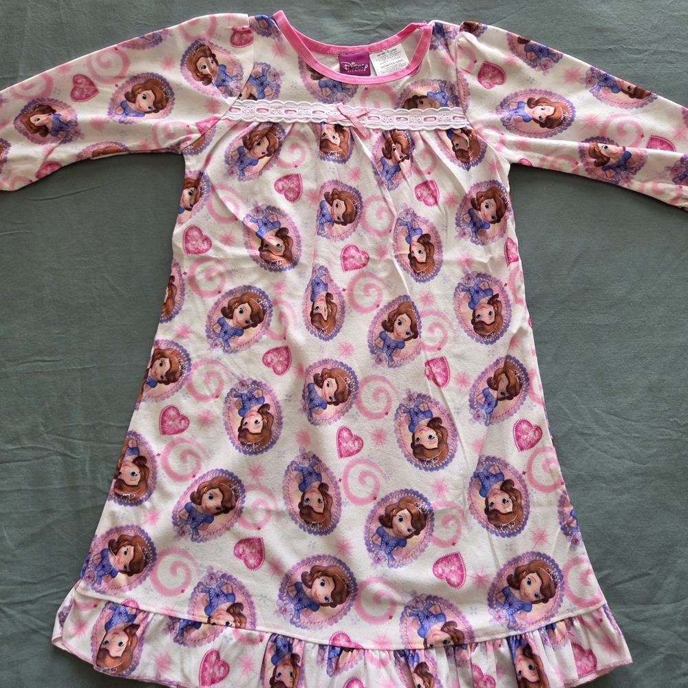 Disney Princess Sofia Girls Nightgown Pink Sleepwear